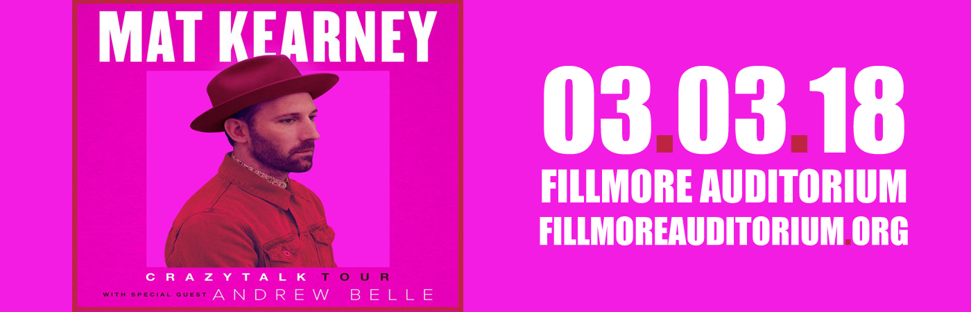Mat Kearney at Fillmore Auditorium tickets Mat Kearney at Fillmore Auditorium