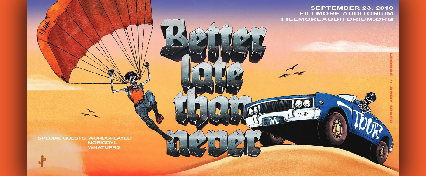 LeCrae & Andy Mineo at Fillmore Auditorium tickets LeCrae & Andy Mineo at Fillmore Auditorium