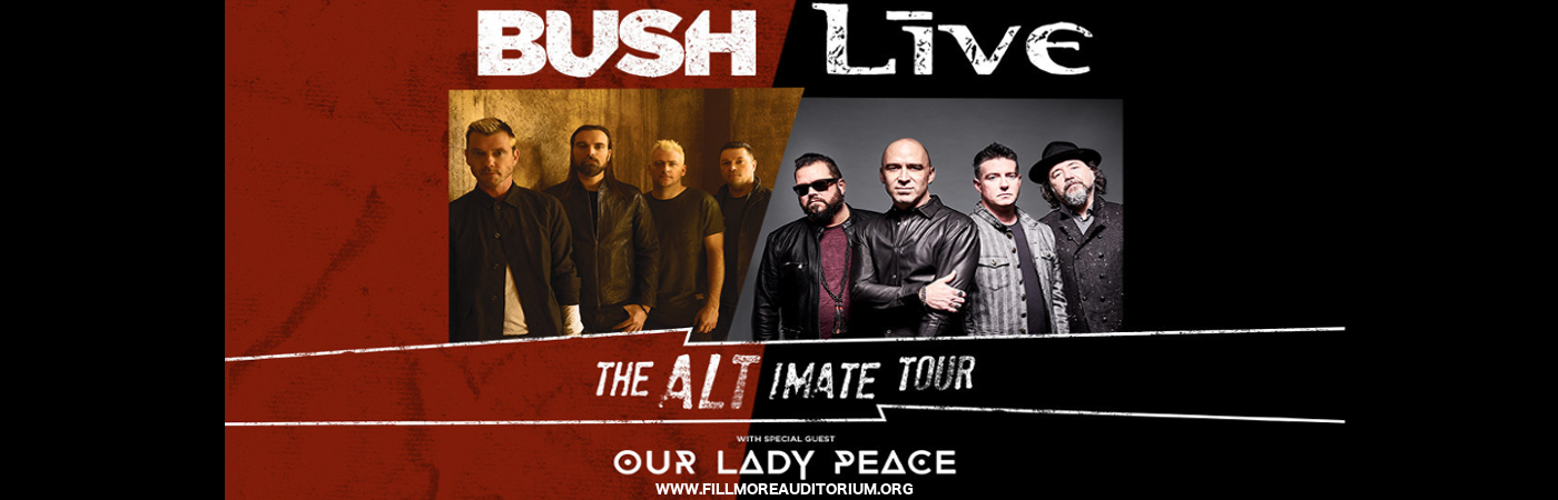 Live, Bush & Our Lady Peace at Fillmore Auditorium tickets Live, Bush & Our Lady Peace at Fillmore Auditorium