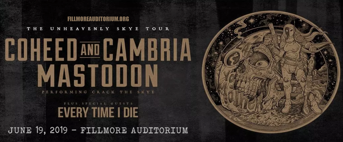 Coheed and Cambria & Mastodon at Fillmore Auditorium tickets Coheed and Cambria & Mastodon at Fillmore Auditorium