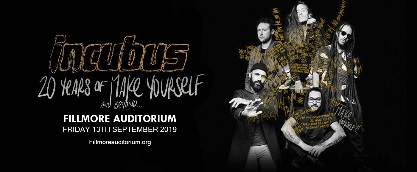 Incubus at Fillmore Auditorium tickets Incubus at Fillmore Auditorium