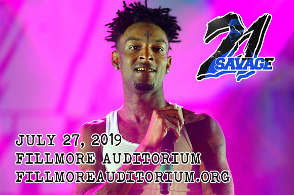 21 Savage at Fillmore Auditorium