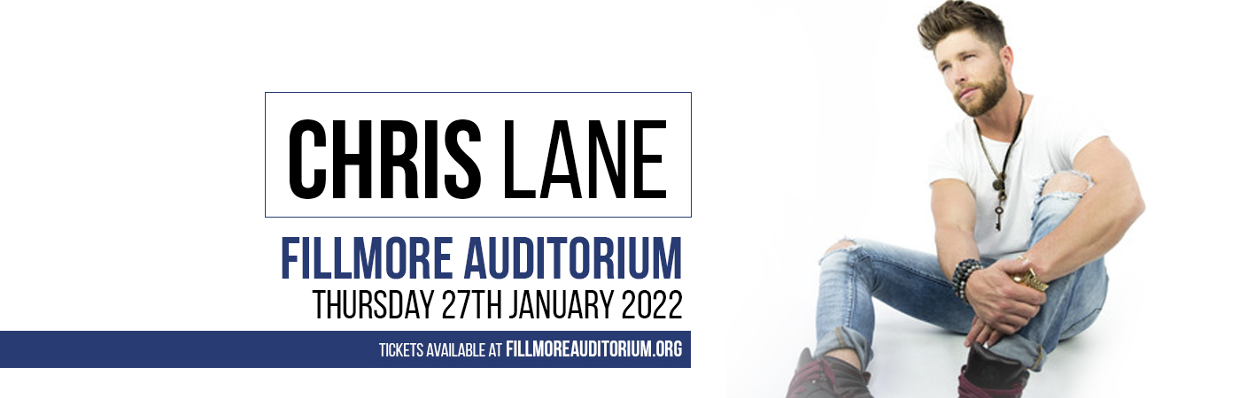 Chris Lane [CANCELLED] at Fillmore Auditorium