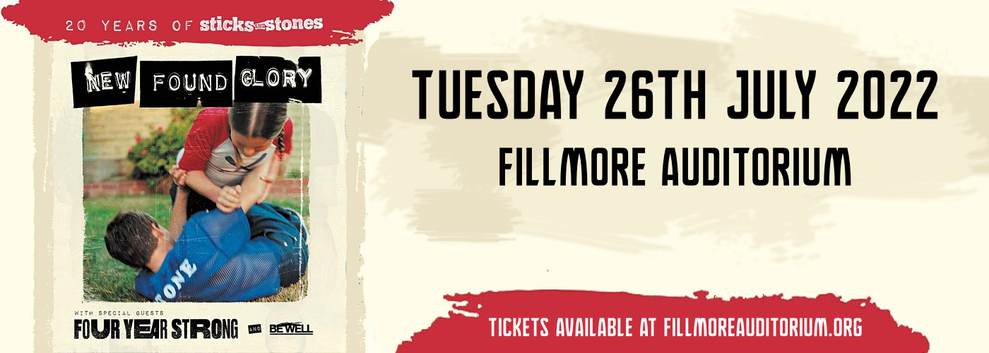 New Found Glory, Four Year Strong & Be Well at Fillmore Auditorium tickets New Found Glory, Four Year Strong & Be Well at Fillmore Auditorium