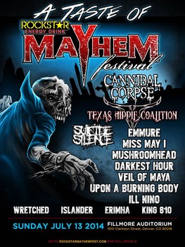 A Taste Of Mayhem: Cannibal Corpse & Ill Nino at Fillmore Auditorium