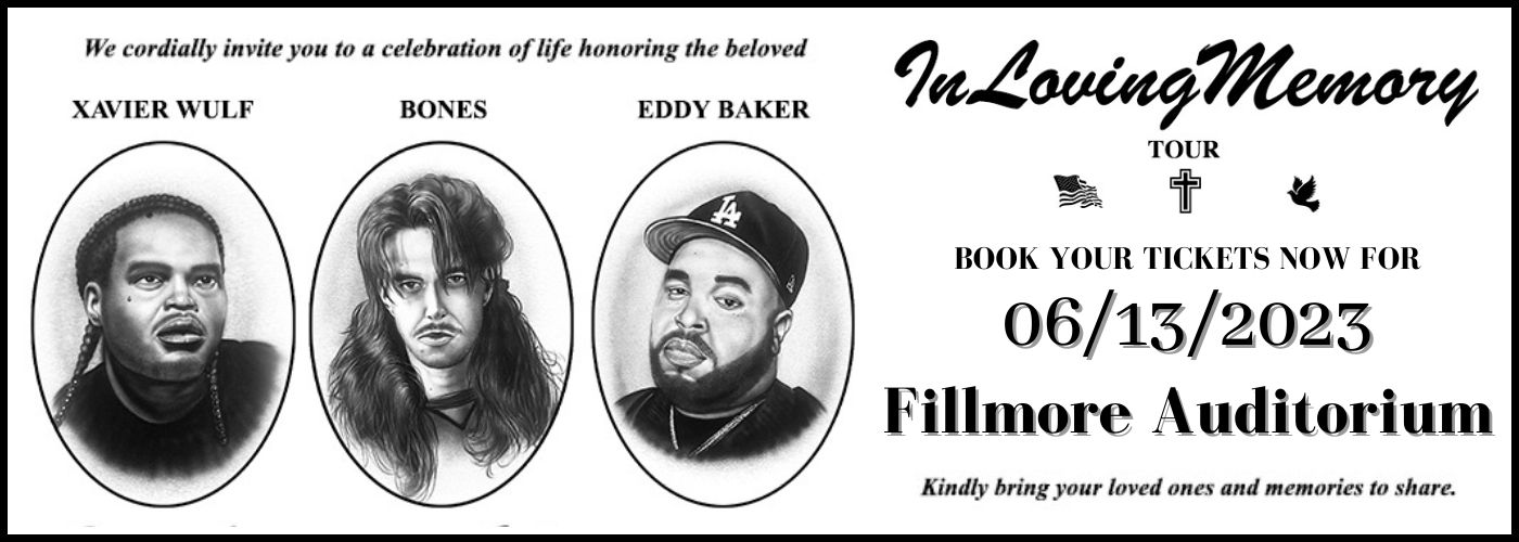 Bones, Xavier Wulf & Eddy Baker at Fillmore Auditorium