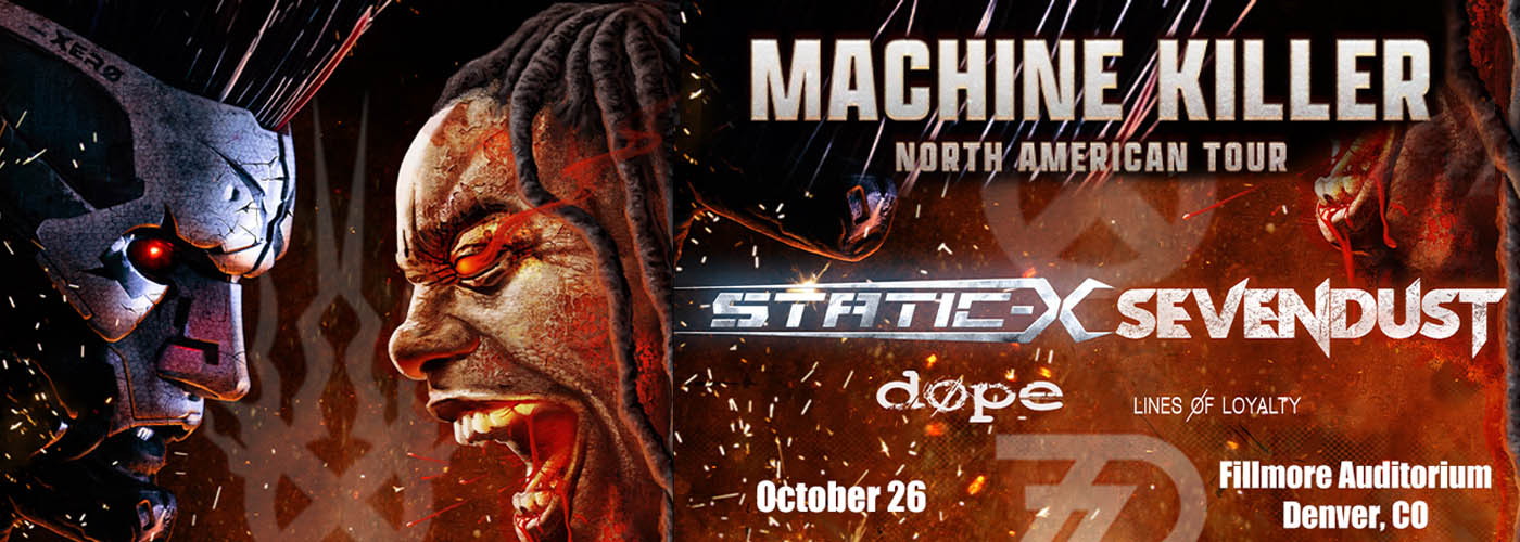 Static X & Sevendust at Fillmore Auditorium