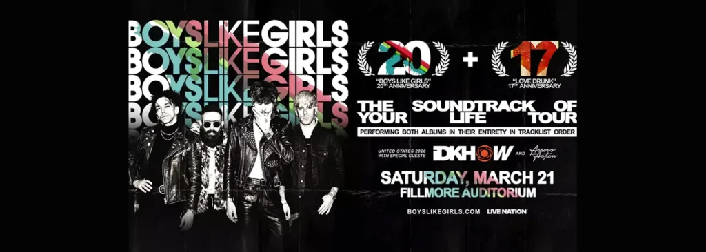 Boys Like Girls at Fillmore Auditorium